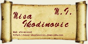 Miša Ikodinović vizit kartica